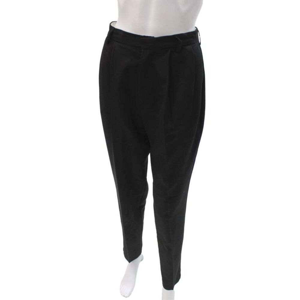 De Rococo Women Dress Pants Black 100% Polyester Button Inseam 27 Size 2